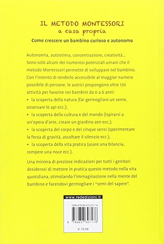 Il Metodo Montessori A Casa Propria Come Crescere Un Bambino Curioso E Autonomo Italiano Copertina Flessibile 15 Set 2016 0 0.jpg