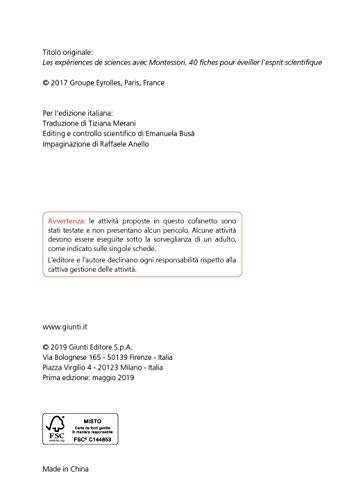Il Metodo Montessori Per Scoprire La Scienza Con 40 Schede Italiano Copertina Flessibile 3 Lug 2019 0 1.jpg