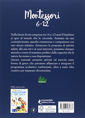 Montessori 6 12 Per Gli Anni Della Scuola Italiano Copertina Flessibile 30 Nov 2017 0 0.jpg